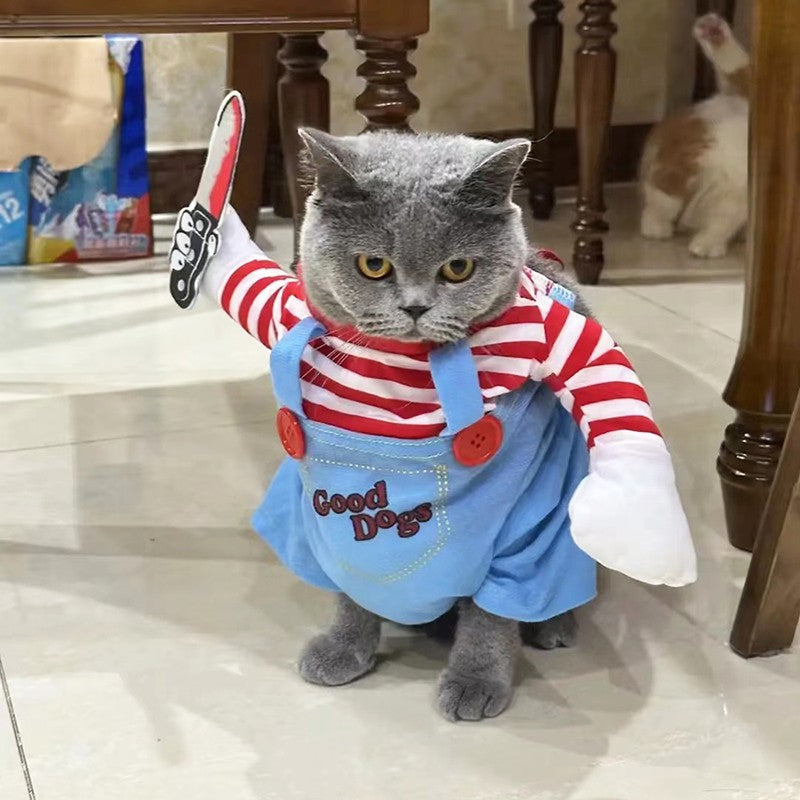 Halloween Pet Costume Small Medium Dogs Cats Funny Animal Transform Outfit Dog Cat Clothing For Festival Party Cosplay
