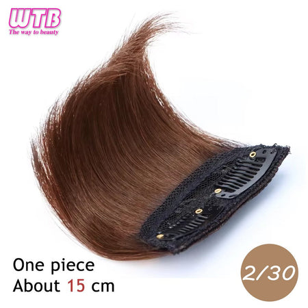 Synthetic Invisable Seamless Hair Pads Clip In One Piece 2Clips Increase hair volume Hair Extensions Top Side Cover Hairpiece