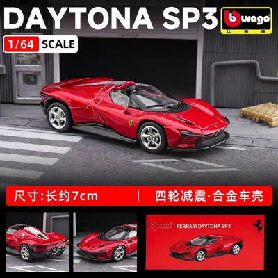 Bburago 1:64 Porsche 911 Gt2 Lamborghini Ferrari SP3 812 1959 Cadillac Miniature Alloy Diecast Car Model Collection Toy Gifts
