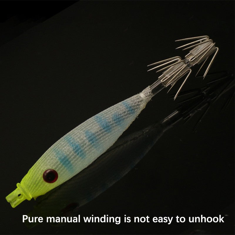 8cm 4g Squid Jig Lure, Soft Plastic Artificial Bait with Hook for Saltwater Fishing