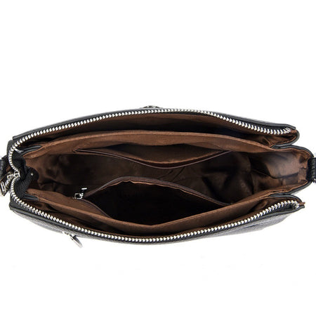 Top Quality Pu Leather Female Crossbody Three Layers Pockrts Bag Elegant Shoulder Bags for Women Casual Purses and Handbags Sac