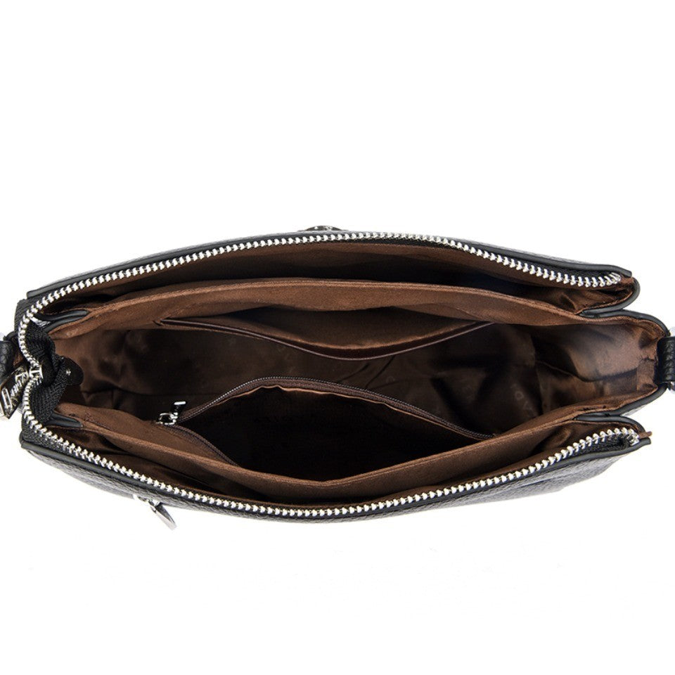 Top Quality Pu Leather Female Crossbody Three Layers Pockrts Bag Elegant Shoulder Bags for Women Casual Purses and Handbags Sac