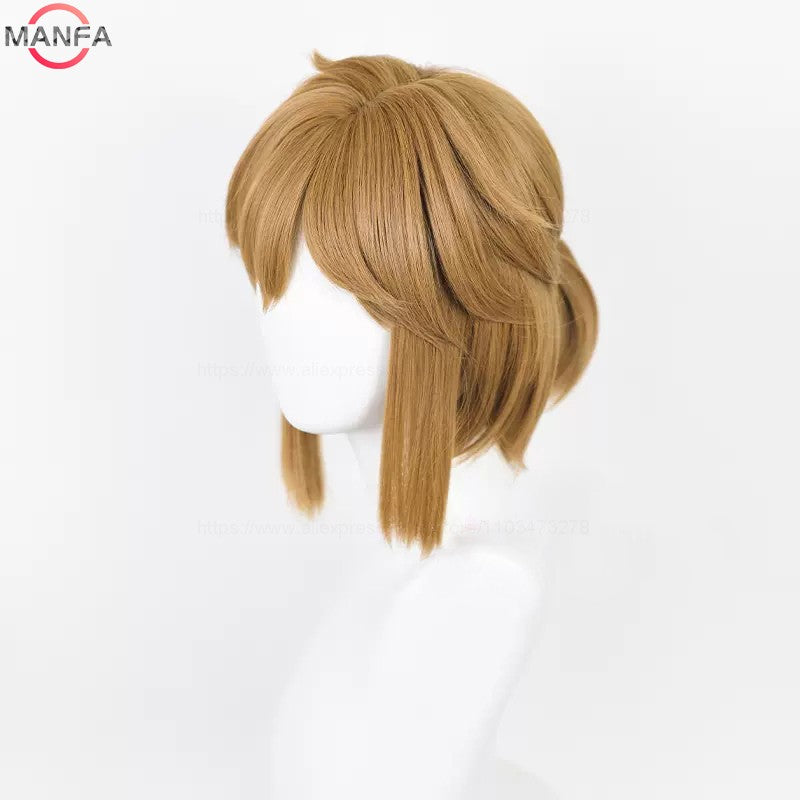 High Quality Link Wig Cosplay  Blonde Brown Wig Cosplay Anime Wigs Heat Resistant Synthetic Wigs Halloween Wigs