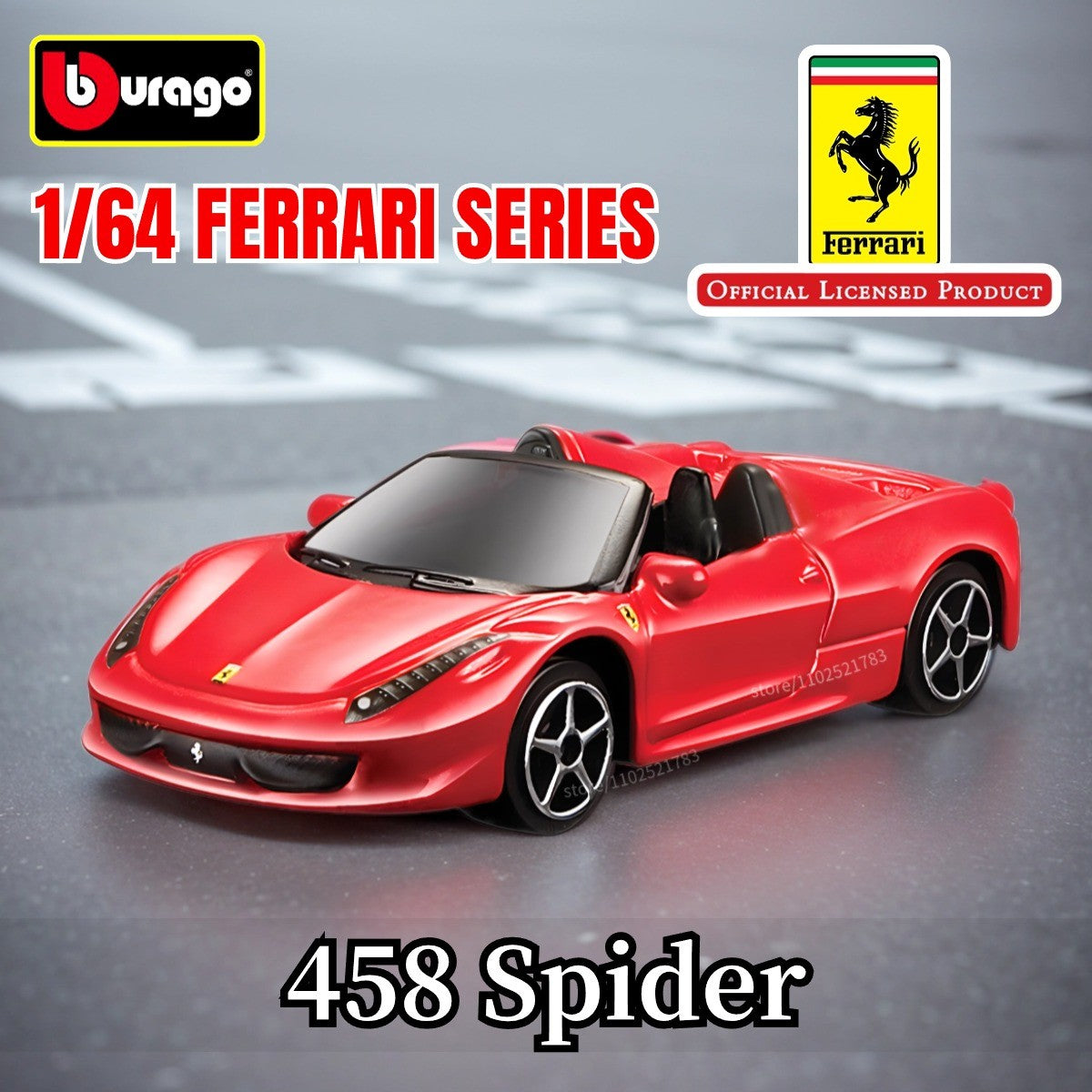 Bburago 1:64 Ferrari Enzo Replica Car Model Scale F40 F50 458 488 296 Diecast Traffic Miniature Art Figure Kid Boy Toy