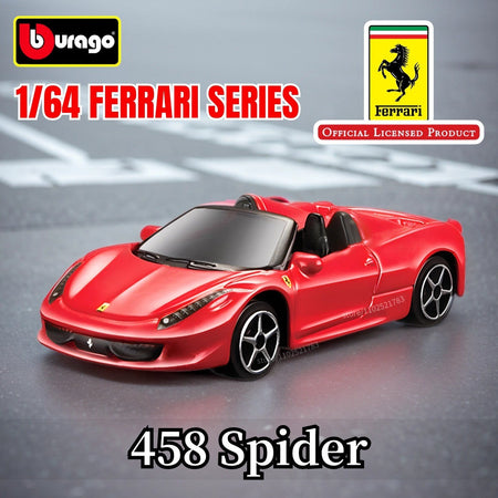 Bburago 1:64 Ferrari Enzo Replica Car Model Scale F40 F50 458 488 296 Diecast Traffic Miniature Art Figure Kid Boy Toy