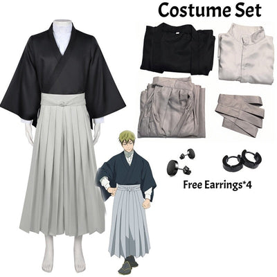 Anime Jujutsu Kaisen Naoya Zenin Cosplay Costume Kimono Uniform Outfit Wig Set Adult Halloween Christmas Carnival Party