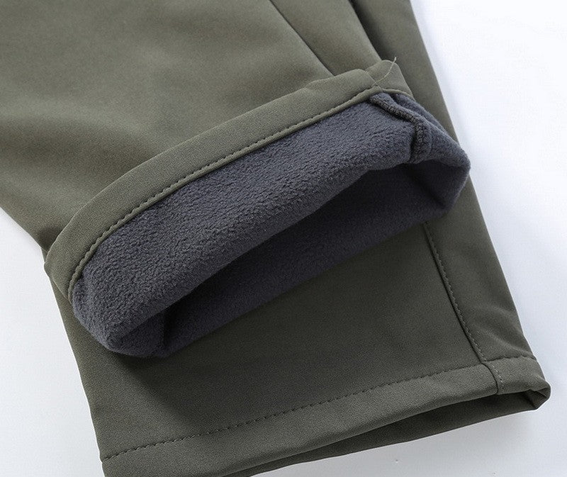 Men's Winter Autumn Fleece Softshell Pants Tactical Military Combat Cargo Trousers Hiking Camping Climbing Casual Sportwears