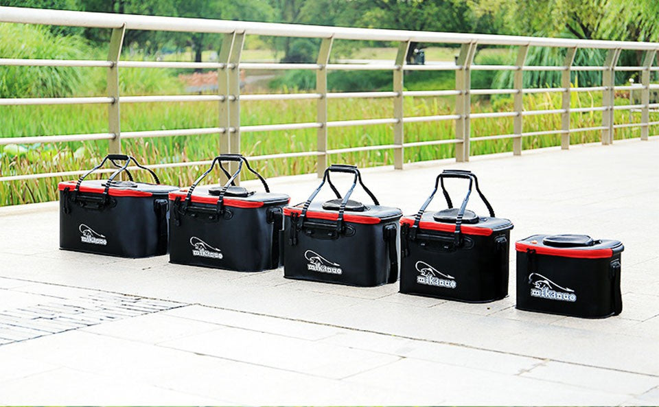 WALK FISH Thicken Fishing Bag Folding EVA Fishing Bucket Portable Live Fish Box Storage Outdoor Waterproof Camping Hiking Bag