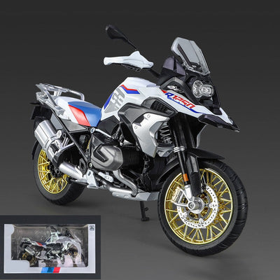 1/9 R1250 GS ADV Alloy Racing Motorcycle Diecasts Street Sports Motorcycle Model Simulation With Light Collection Kids Toys Gift