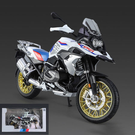 1/9 R1250 GS ADV Alloy Racing Motorcycle Diecasts Street Sports Motorcycle Model Simulation With Light Collection Kids Toys Gift