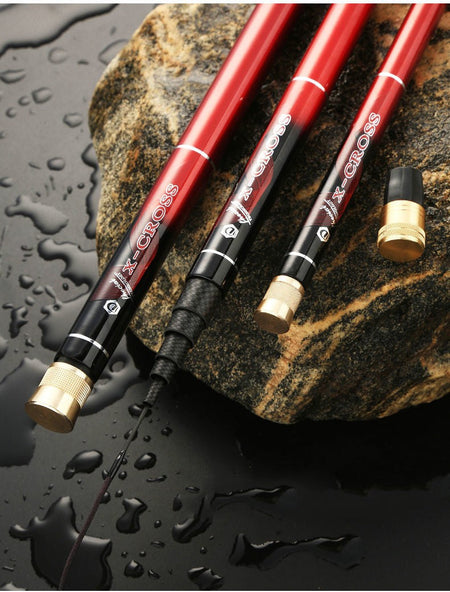 ultra-light carbon stream rod 4.5/6.3/7.2/8/9/10M 4H 28T hand rod crucian carp pole long fishing cane travel feeder fly fishing