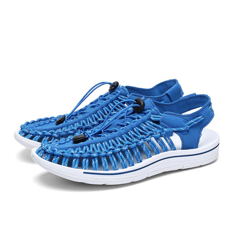 2024 New Arrival Summer Men's Shoes Breathable Beach Loafers Hand Woven Roman Sandals High Quality Men's Comfortable Flats