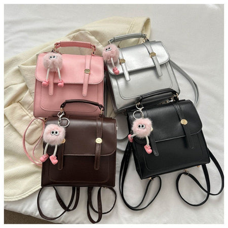 New fashionable double-shoulder ladies' backpack, simple and casual single-shoulder handbag, small backpack