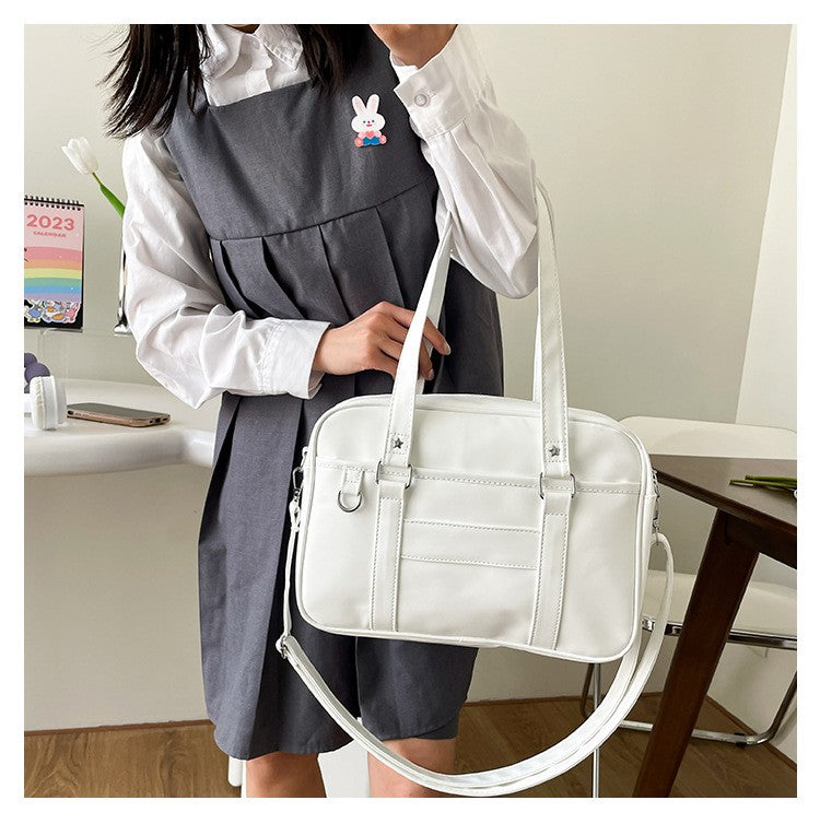 Japanese Style JK Bag Women High School Student Uniform Bag PU Leather Shoulder Bag Women Simple Handbags Crossbody Bags Itabag
