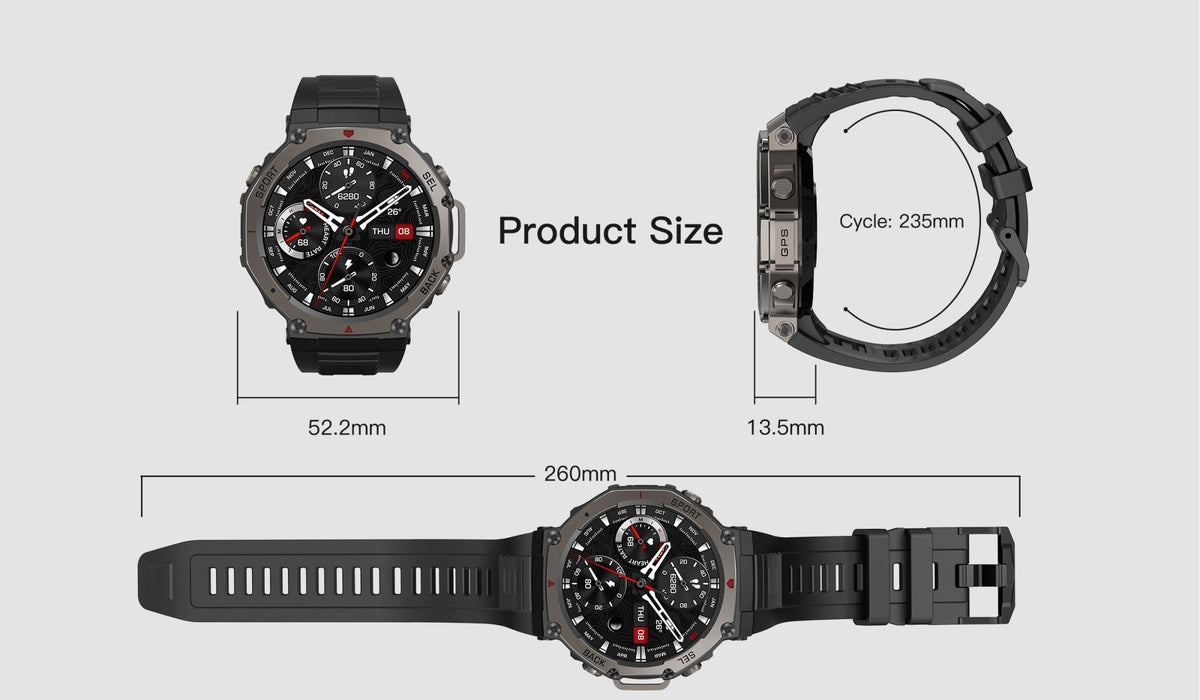 2025 Original T-Rex 3 Ultra Military GPS Smartwatch Built-in GNSS Compass Altimeter 10ATM Waterproof Sports Smartwatch Men Women