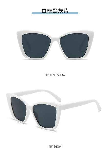 Fashion Street Trend Cat Eye Sunglasses Women Leopard Square Frame Sun Glasses UV400 Lady Brand Designer Eyewear ????? ??? ?????