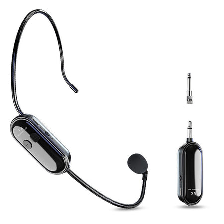2.4G Wireless Microphone Headset Long Range Headset Mic Head Handheld Mic 2 in 1 for Voice Amplifier Stage Speakers Teach