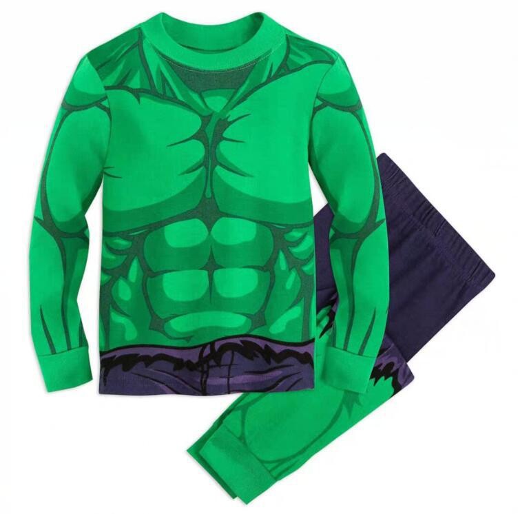 2Pcs/set Spiderman Kids Pajamas for Toddlers Boys Superhero Hulk Cosplay Long Sleeve T Shirt Pants Homewear Pyjamas Suit
