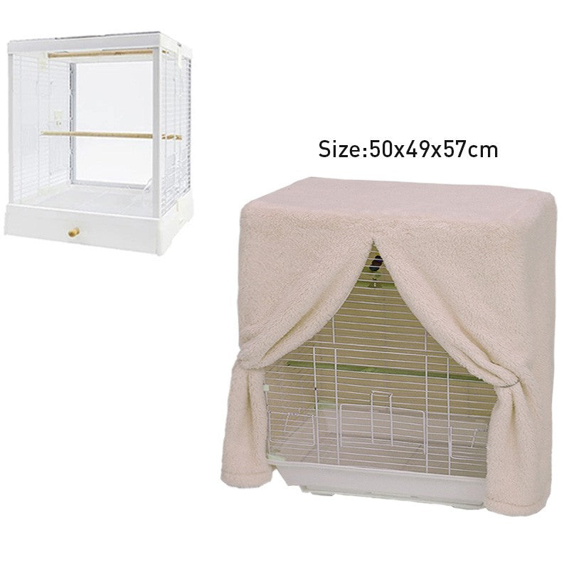 Winter Warm Bird Cage Cover Breathable Splashproof Large Bird Cage Cover Parrot Cage Shading Protective Products Bird Supplies