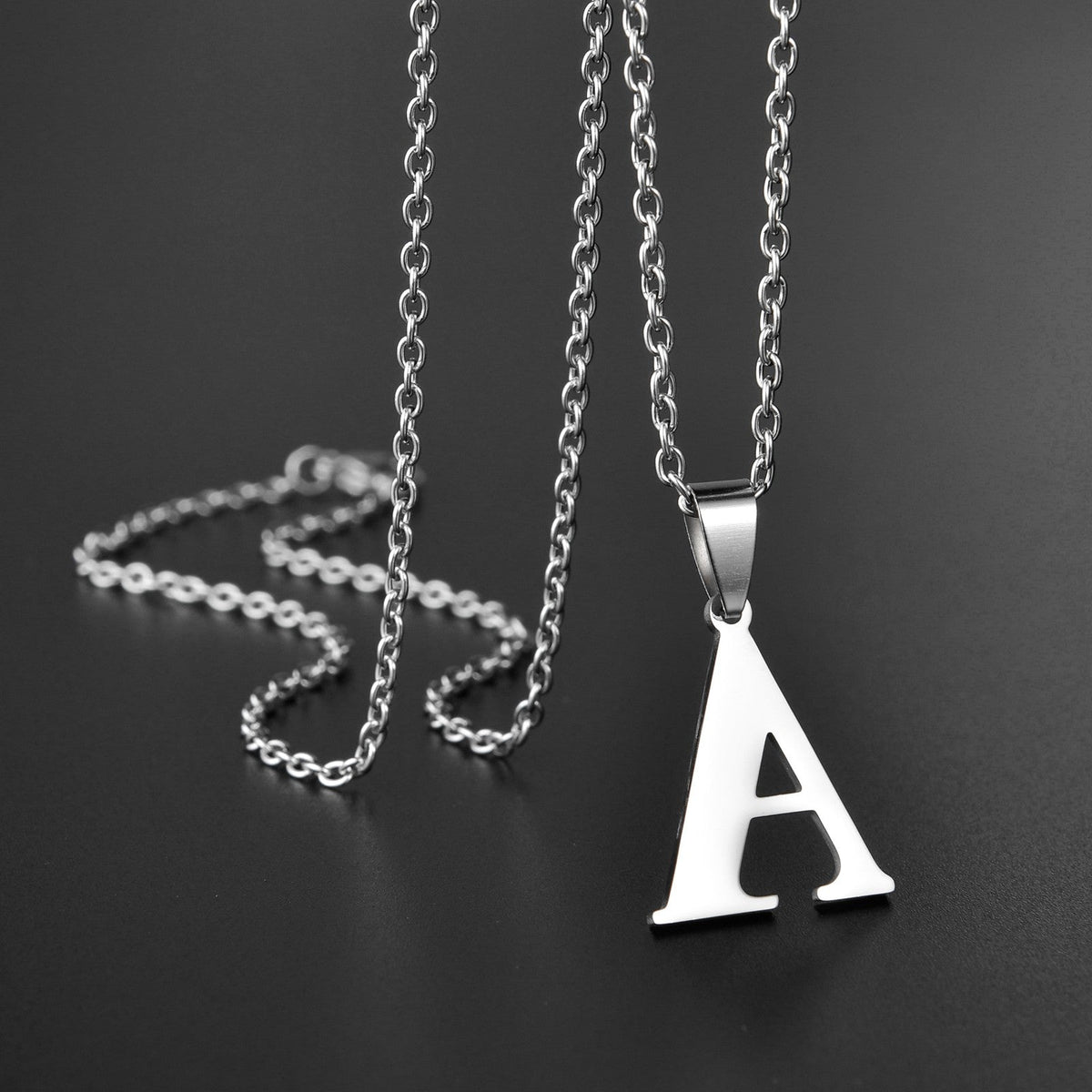 26 Alphabet Letters A-Z Name Pendant Stainless Steel Necklace Initial Minimalist Necklaces For Men Women Fashion Gifts Wholesale