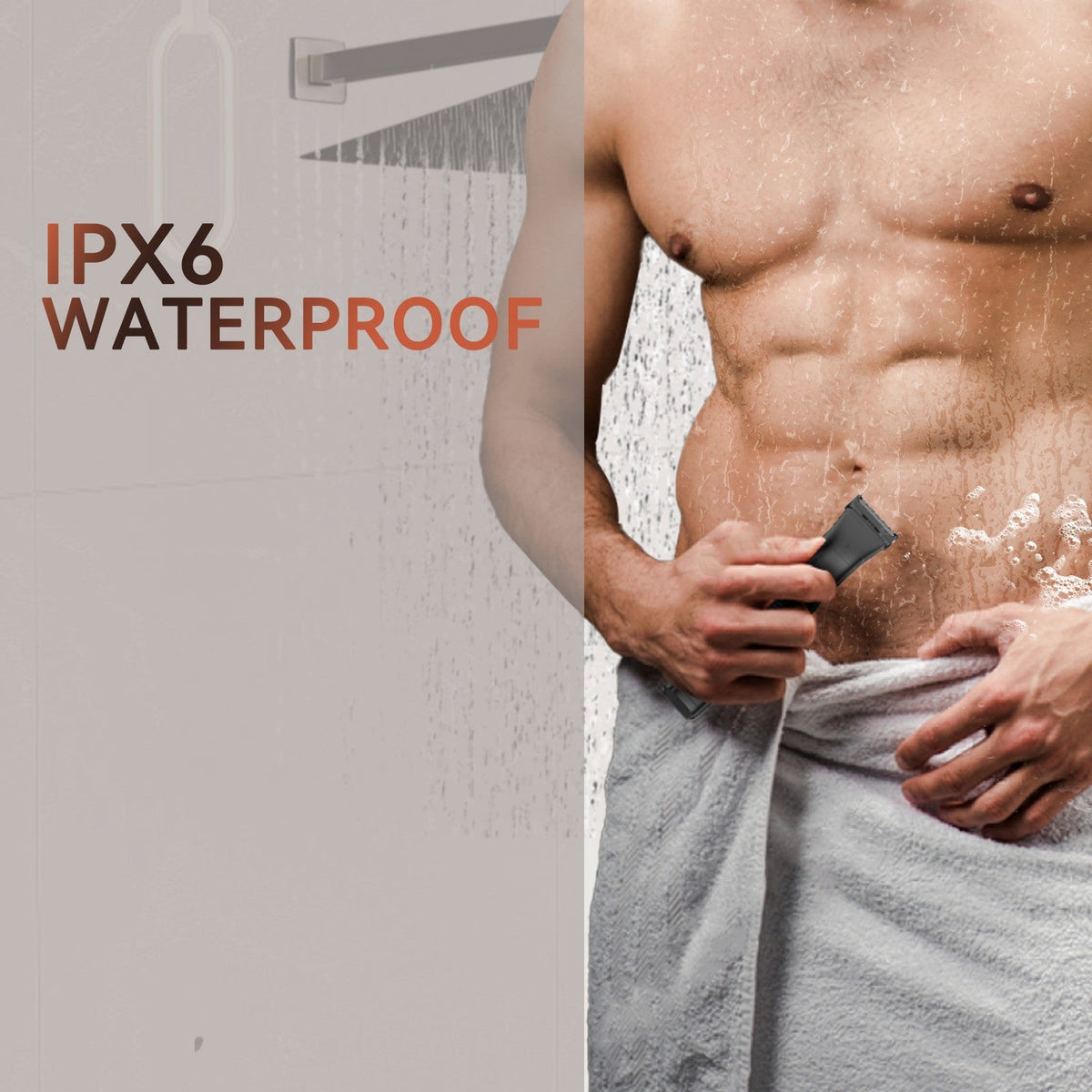 MAXGROOM 3 in 1 Men Bidirectional Body Hair Trimmer Electric Shaver IPX6 Waterproof Double-edged Razor Whole Body Hair Trimmer