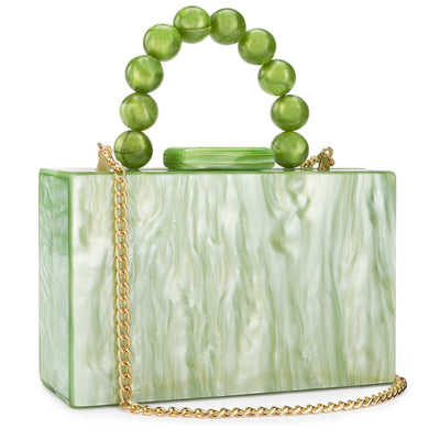 Acrylic Handbag Casual Trend Small Square Bags Women Clutches Wedding Party Dating Lady Trendy Evening Bags Chain Shoulder Bag