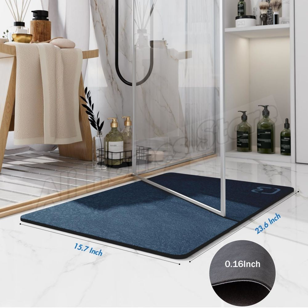 Diatomite Stone Bath Mat Diatomaceous Earth Bath Mat Rug Super Absorbent Non Slip 3.5MM Thickness Bathroom Mat Floor Bathtub Rug