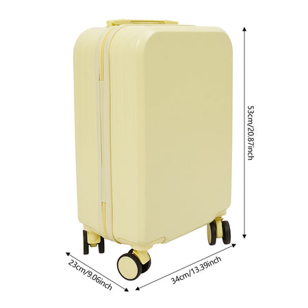 20-Inch Business Carry-On Luggage Suitcase - Durable ABS & PVC Spinner Case with 3-Digit Lock, 4-Wheel 360° Silent Gliding