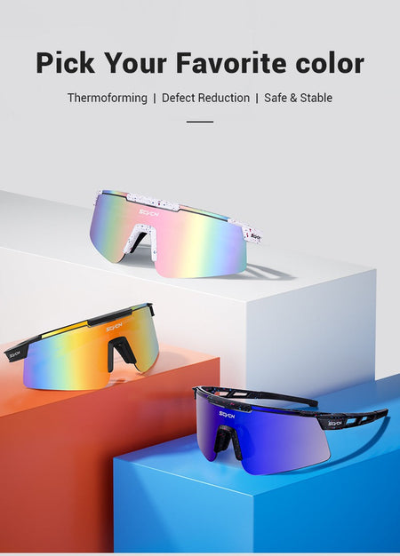 SCVCN New Men Bicycle Sunglasses Women Outdoor Cycling Glasses MTB Driving Bike Eyewear Sports Running Hiking UV400 Goggles