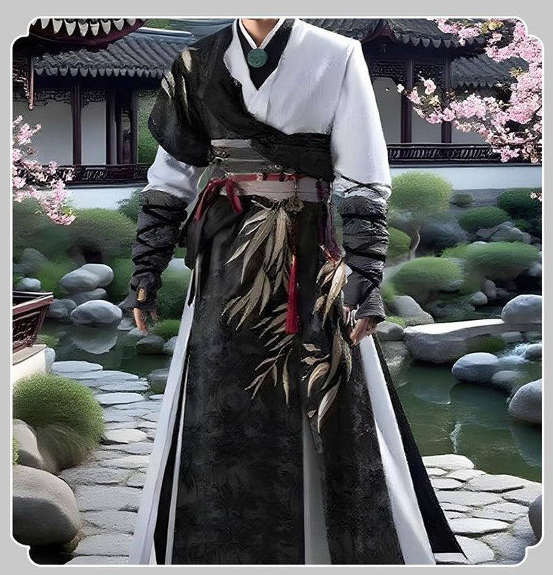 Chinese Game Where Winds Meet Young Master Cosplay Costume Adult Swordsman Hanfu Carnival Hero Wuxia Jianghu Cool Battle Uniform