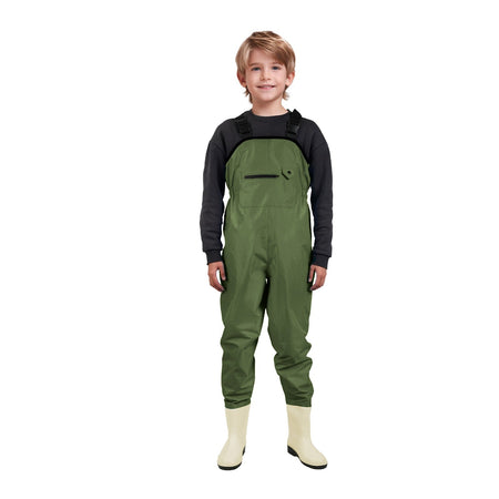 Chest Waders for Kids Youth Fishing Waders Waterproof Hunting Waders with Boots Nylon Waders for Toddler Children