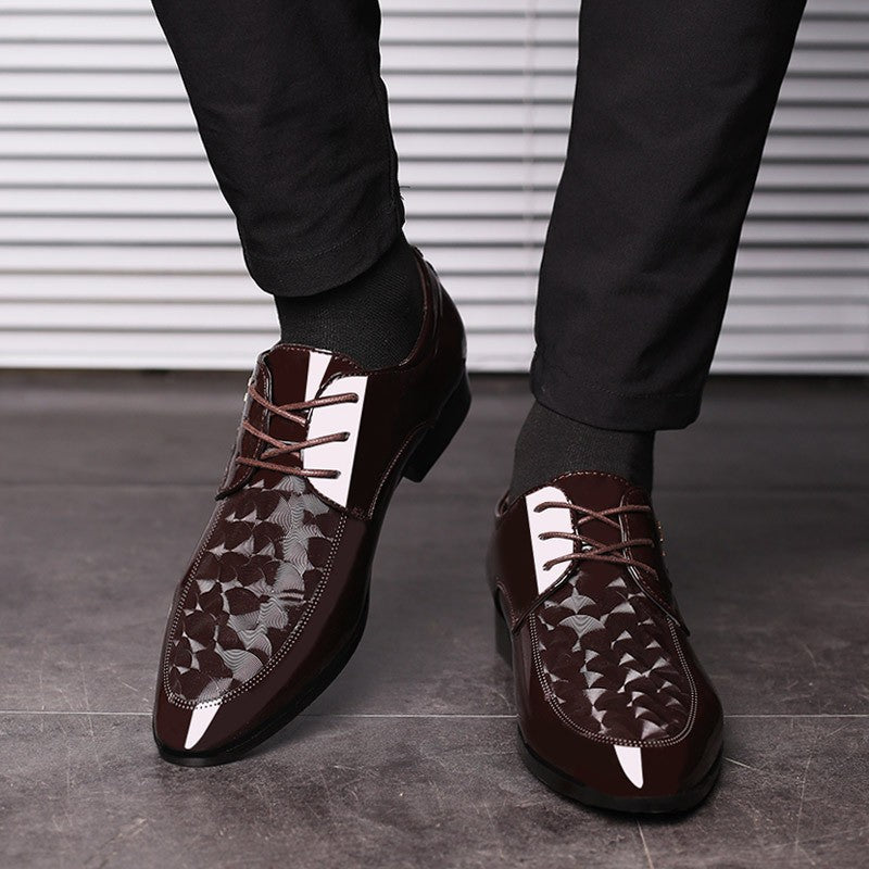 Oxfords Leather Men's Shoes Casual Dress Men Lace Up Breathable Formal Office for Man Big Size 38-48 Flats 2024