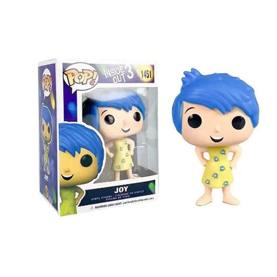 Anime inside out 2 Joy Anxiety Anger Sadness Disgust Fear POP Figure Action Toys Cartoon Movie PVC Doll Figurines