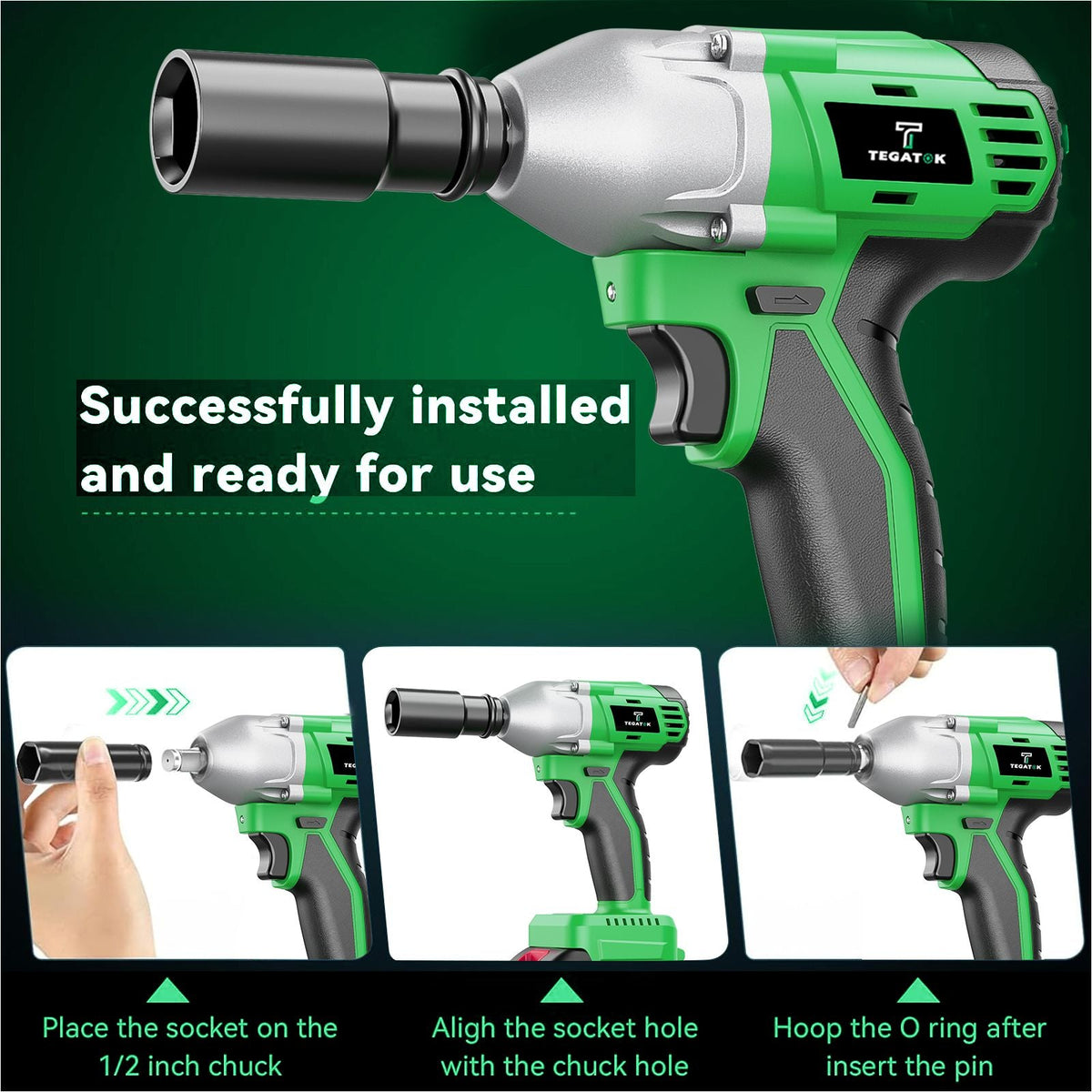 3-IN-1 Electric Wrench with High Torque 430Nm Brushless Electric Wrench for Car Maintenance Tools Cordless Wrench 20V Electric