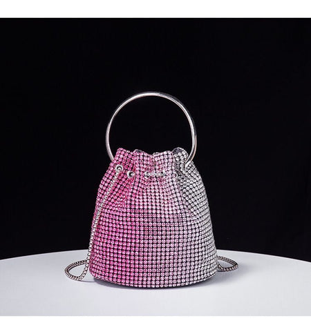 Women's bag 2024 a w bucket bags Women's inlaid diamond bag Fashion dinner women luxury single shoulder designer handbags