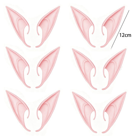 Halloween Elf Ears Latex Simulation Ears Props Fairy Angel Cosplay Mask Halloween Costume Accessories Mascaras Halloween Party