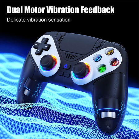 Controller For Playstation5 PS5/PS5 Pro/Slim/PC,RGB Wireless Gamepad Hall Effect Trigger Marco/Turbo Anti-Drift Game Joystick