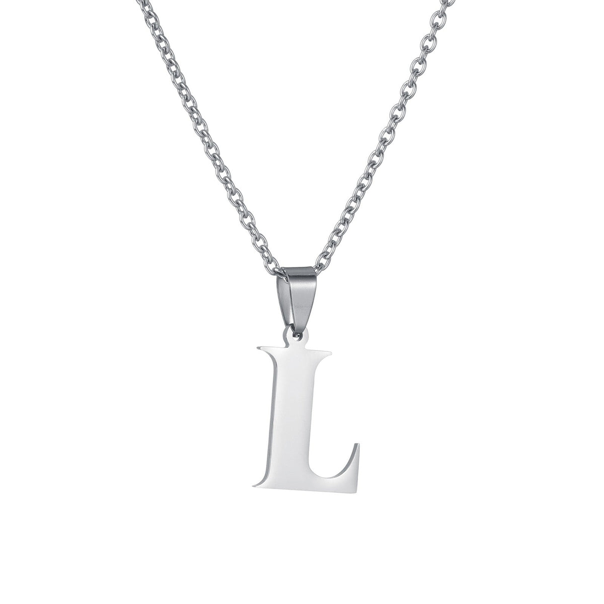 26 Alphabet Letters A-Z Name Pendant Stainless Steel Necklace Initial Minimalist Necklaces For Men Women Fashion Gifts Wholesale
