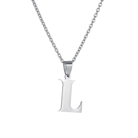 26 Alphabet Letters A-Z Name Pendant Stainless Steel Necklace Initial Minimalist Necklaces For Men Women Fashion Gifts Wholesale