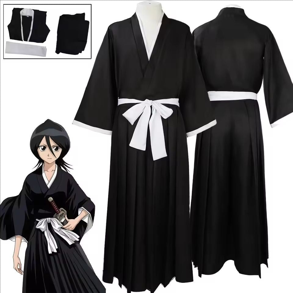 Bleach Kuchiki Rukia Cosplay Costumes Kurosaki Ichigo Die Pa Soul Society Shinigami Kimono Full Outfits Thousand-Year Blood War