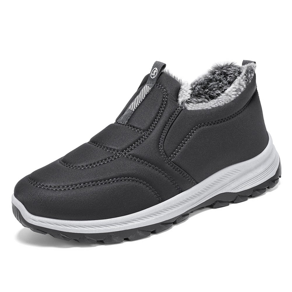 Warm Walking Shoes Lightweight Thermal Ankle Boots Non-slip Slip On Sneakers Winter Thick Fur Shoes for Travel Hiking
