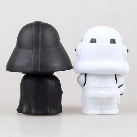 10cm Cute Style Star War Darth Vader & STORM TROOPER Kawaii Movie Action Figure Model Toys Black White Soldier Model For Childre