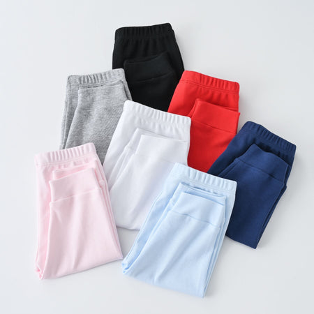 100% Cotton Baby Pants Blank Baby Boy and Girls Legging Colors Kids Trousers Plain Newborn Clothing Muslin Clothes for 0-24M