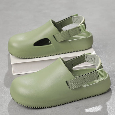 2025 New Casual EVA Sandal Men'S Non-Slip Flip-Flop Mule Design Comfortable Breathable Slip-On Lazy Shoes Adults Home Slippers