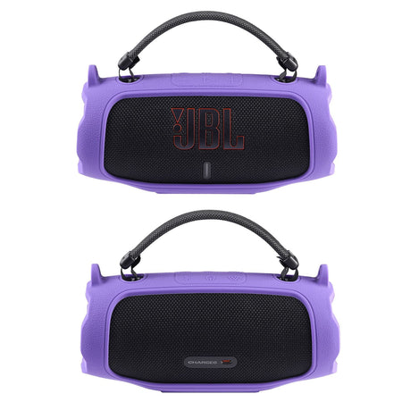 Portable Bluetooth Speaker Carry Silicone Case,Soft Protective Sleeve Cover with Shoulder Strap for JBL Charge 6 Speaker
