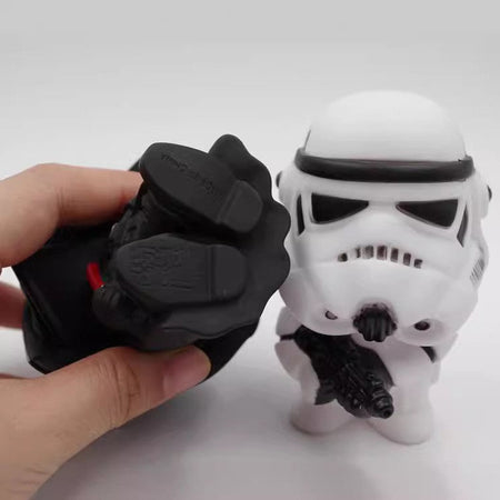 10cm Cute Style Star War Darth Vader & STORM TROOPER Kawaii Movie Action Figure Model Toys Black White Soldier Model For Childre