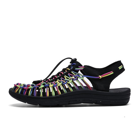 2024 New Arrival Summer Men's Shoes Breathable Beach Loafers Hand Woven Roman Sandals High Quality Men's Comfortable Flats