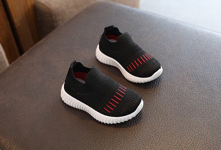Size 20-31 Children Shoes Spring Autumn Kids Sneakers Soft Breathable Mesh Boys Slip-on Shoes Patchwork Color Girls Shoes