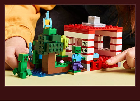 Lego Minecraft 21275 Tnt Jungle House Boys and Girls Children's Day Gift Building Block Toy