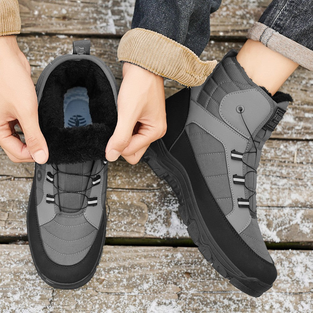 Winter New Swivel Buckle Fleece Waterproof Snow Boots Outdoor Non-slip and Wear-resistant